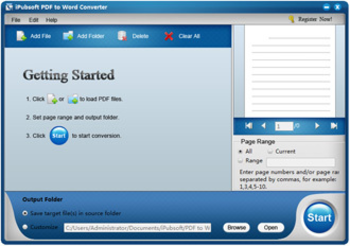 iPubsoft PDF to Word Converter screenshot