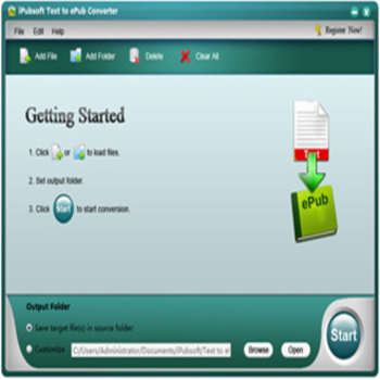 iPubsoft Text to ePub Converter screenshot