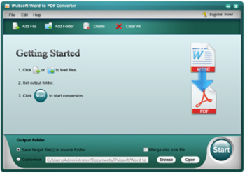 iPubsoft Word to PDF Converter screenshot