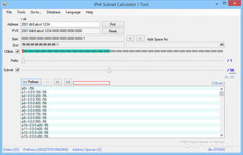 IPv6 Subnet Calculator / Tool screenshot
