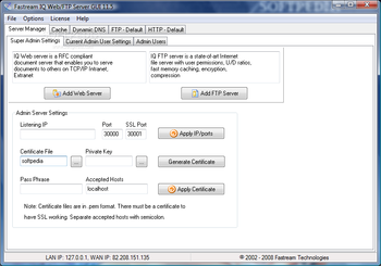 IQ Web/FTP Server screenshot