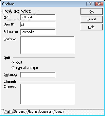 IrcA Service screenshot