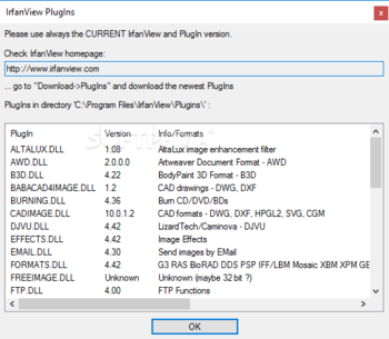 IrfanView ALL plugins screenshot