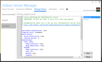 Iridium Craftbukkit Server Manager screenshot 8