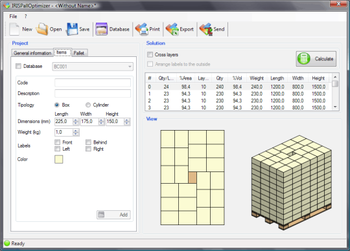 IRIS PallOptimizer Lite screenshot