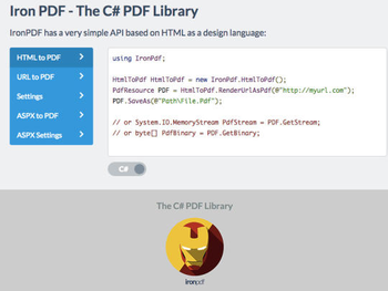IronPDF screenshot