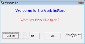 Irregular Verb screenshot