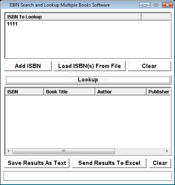 ISBN Search and Lookup Multiple Books Software screenshot