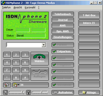 ISDNphone Version 2 DSP screenshot