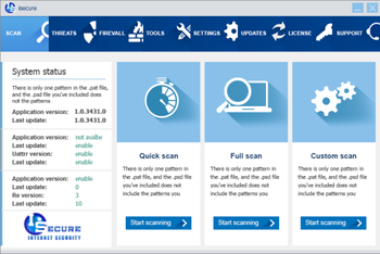 ISecure Internet Security screenshot