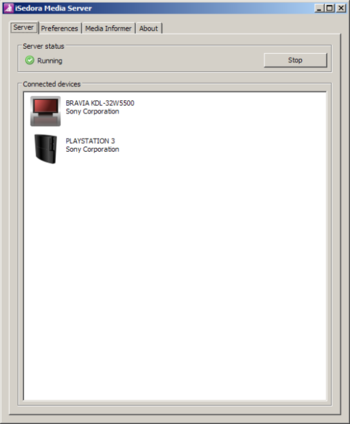 iSedora Media Server screenshot