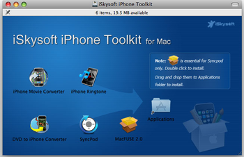 iSkysoft iPhone Toolkit for Mac screenshot