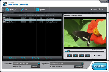 iSkysoft iPod Movie Converter screenshot