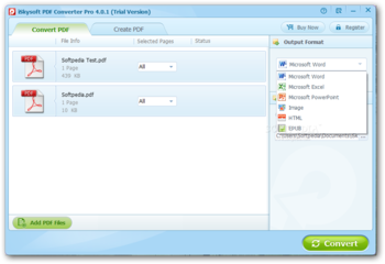 iSkysoft PDF Converter PRO screenshot