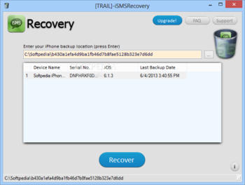 iSMS Recovery screenshot