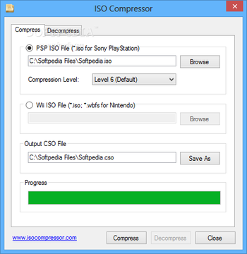 ISO Compressor screenshot