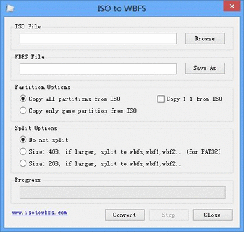 ISO to WBFS screenshot