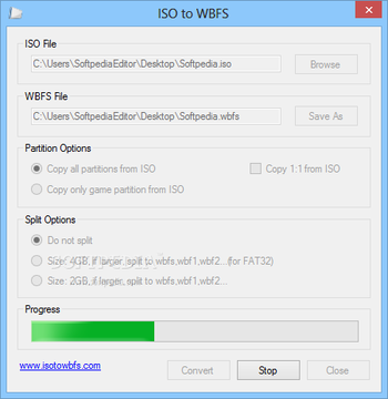 ISO to WBFS screenshot