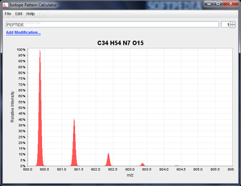 Isotope Pattern Calculator screenshot