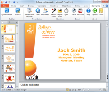 iSpring Pro PowerPoint to Flash Converter screenshot