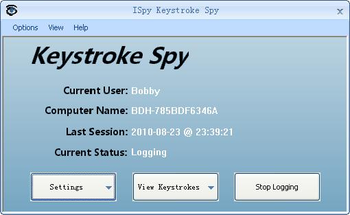 ISpy Keystroke Spy screenshot