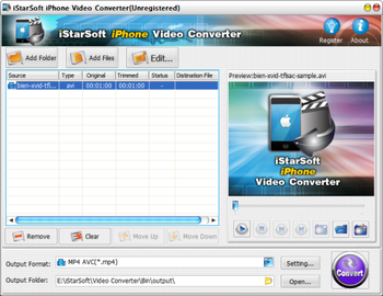 iStarSoft iPhone Video Converter screenshot