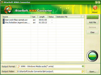 iStarSoft WMA Converter screenshot