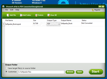 iStonsoft ePub to PDF Converter screenshot 2