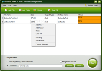iStonsoft HTML to ePub Converter screenshot