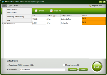 iStonsoft HTML to ePub Converter screenshot 2