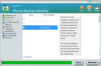 iStonsoft iPhone Backup Extractor screenshot 4
