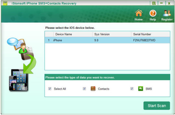 iStonsoft iPhone SMS+Contacts Recovery screenshot 3
