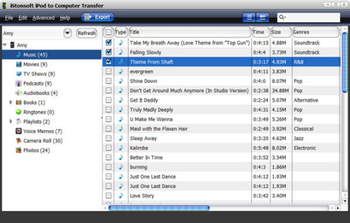 iStonsoft iPod to Computer Transfer screenshot