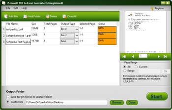 iStonsoft PDF to Excel Converter screenshot