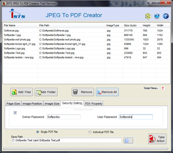 ISTS JPEG To PDF Creator screenshot 4