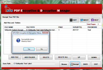 ISTS PDF Encryption & Decryption Manager screenshot 5