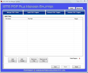 ISTS PDF File Merger Splitter screenshot