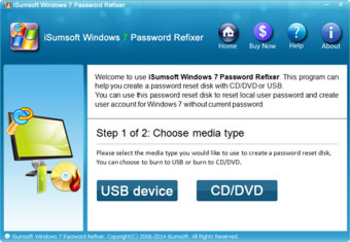 iSumsoft Windows 7 Password Refixer screenshot