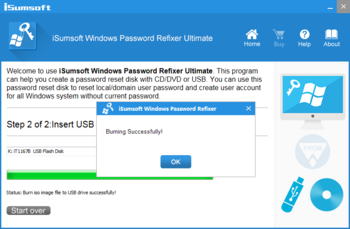 iSumsoft Windows Password Refixer screenshot 2