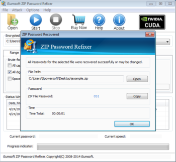 iSumsoft ZIP Password Refixer screenshot 2