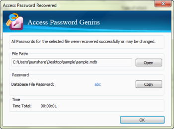 iSunshare Access Password Genius screenshot