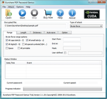 iSunshare PDF Password Genius screenshot
