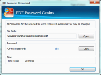 iSunshare PDF Password Genius screenshot 2