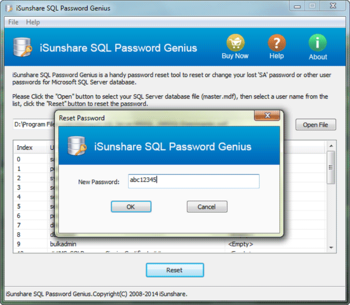 iSunshare SQL Password Genius screenshot 3