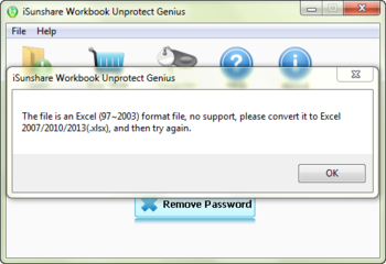 iSunshare Workbook Unprotect Genius screenshot