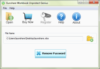 iSunshare Workbook Unprotect Genius screenshot 2