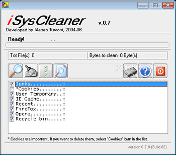 iSysCleaner screenshot