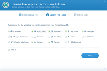 iTunes Backup Extractor Free Edition screenshot 2