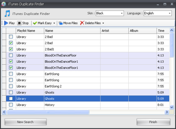 iTunes Duplicate Finder screenshot