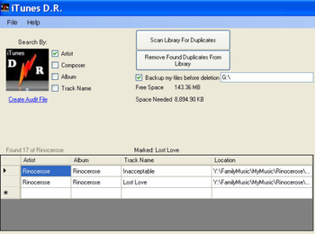 iTunes Duplicate Remover  screenshot